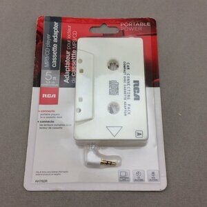 MP3 CD Player Cassette Adapter Connects Portable Players to Tape Deck RCA Sealed